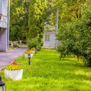 Территория в санатории Надежда в городе Ессентуки - фотография